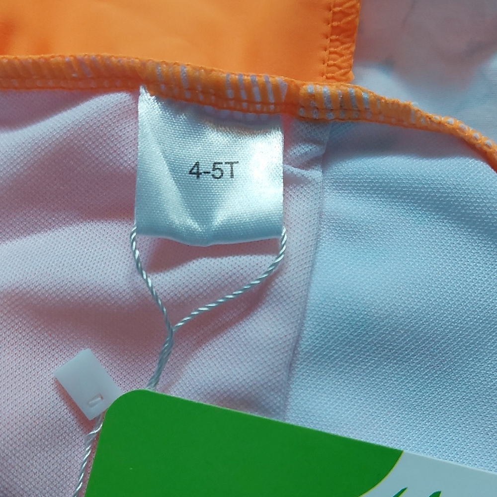 Floral Orange‎ Kids Swimsuit Size 4T - Picture 4 of 6